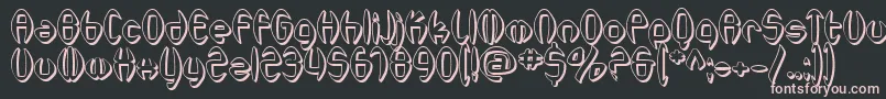 SfSynthonicPopShaded Font – Pink Fonts on Black Background