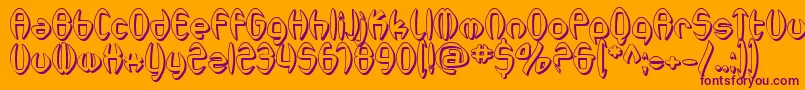 SfSynthonicPopShaded Font – Purple Fonts on Orange Background