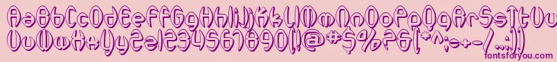 SfSynthonicPopShaded Font – Purple Fonts on Pink Background