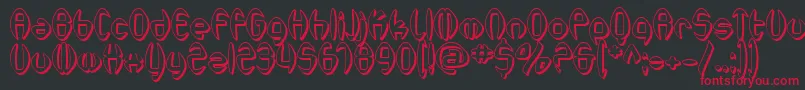 SfSynthonicPopShaded Font – Red Fonts on Black Background