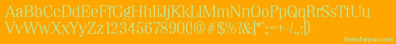 WichitaLight Font – Green Fonts on Orange Background