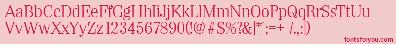 WichitaLight Font – Red Fonts on Pink Background