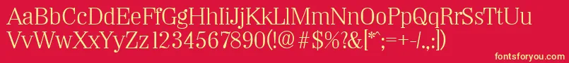 WichitaLight Font – Yellow Fonts on Red Background