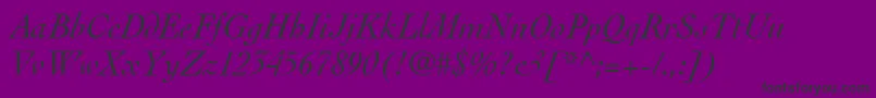 ThesisSsiItalic-Schriftart – Schwarze Schriften auf violettem Hintergrund