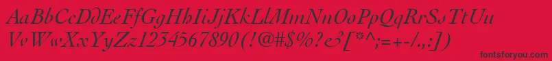 ThesisSsiItalic Font – Black Fonts on Red Background