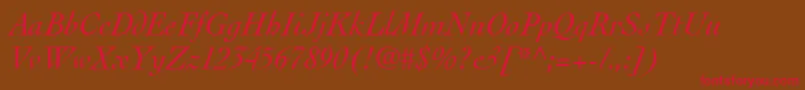 ThesisSsiItalic Font – Red Fonts on Brown Background