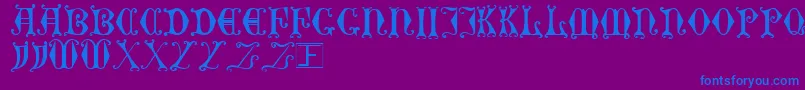 Curlser Font – Blue Fonts on Purple Background