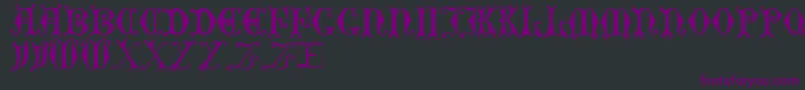 Шрифт Curlser – фиолетовые шрифты на чёрном фоне