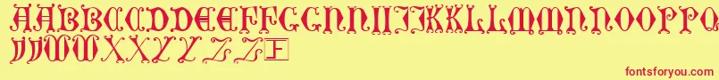 Curlser Font – Red Fonts on Yellow Background