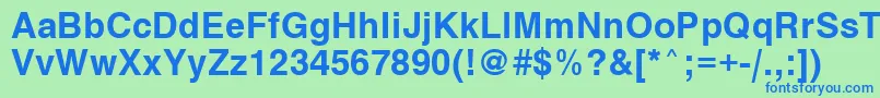 VantaBoldPlain.001.001 Font – Blue Fonts on Green Background
