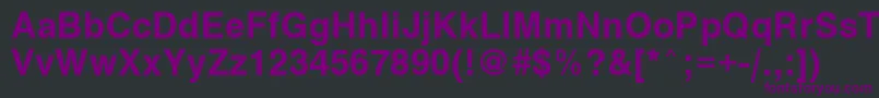 VantaBoldPlain.001.001 Font – Purple Fonts on Black Background