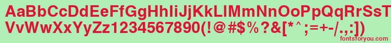 VantaBoldPlain.001.001 Font – Red Fonts on Green Background