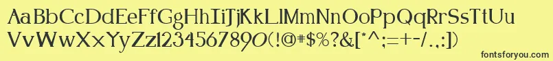 KennonRegular Font – Black Fonts on Yellow Background