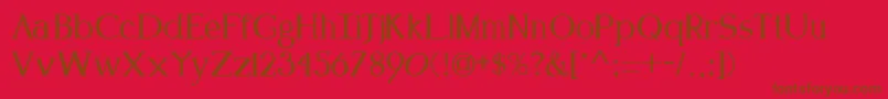 fuente KennonRegular – Fuentes Marrones Sobre Fondo Rojo