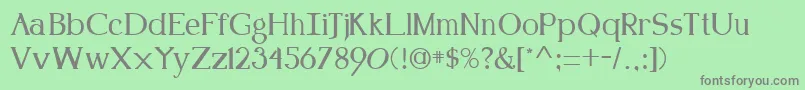 KennonRegular Font – Gray Fonts on Green Background