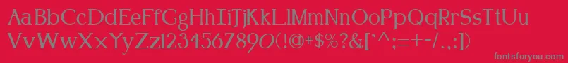 KennonRegular Font – Gray Fonts on Red Background