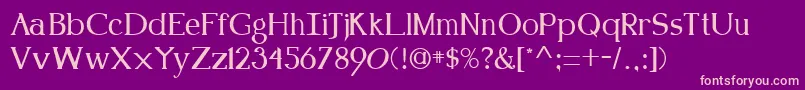KennonRegular Font – Pink Fonts on Purple Background