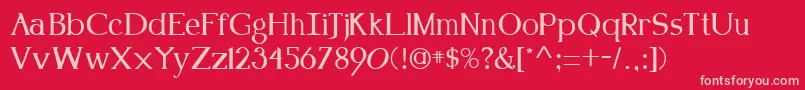 KennonRegular Font – Pink Fonts on Red Background