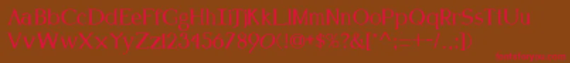 KennonRegular Font – Red Fonts on Brown Background