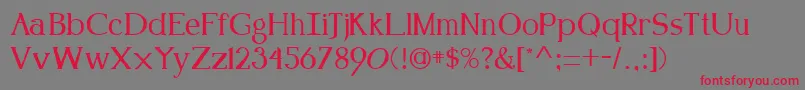KennonRegular-Schriftart – Rote Schriften auf grauem Hintergrund