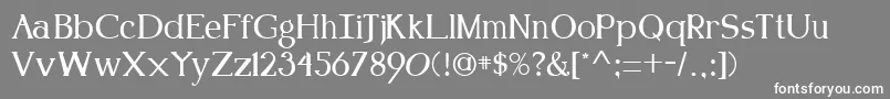 フォントKennonRegular – 灰色の背景に白い文字