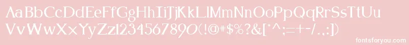 Police KennonRegular – polices blanches sur fond rose