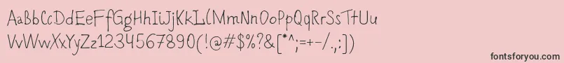Romochka Font – Black Fonts on Pink Background