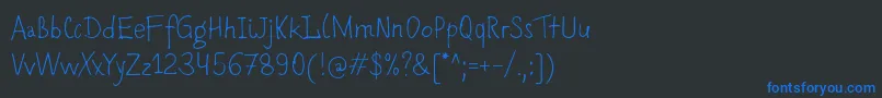 Romochka Font – Blue Fonts on Black Background
