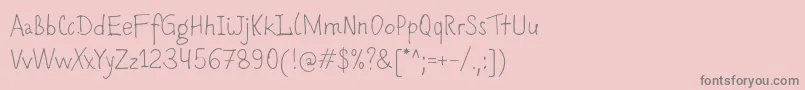 Romochka Font – Gray Fonts on Pink Background