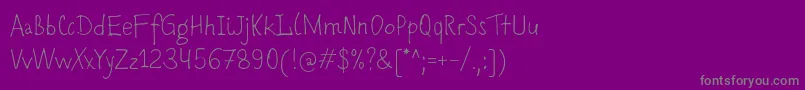 fuente Romochka – Fuentes Grises Sobre Fondo Morado