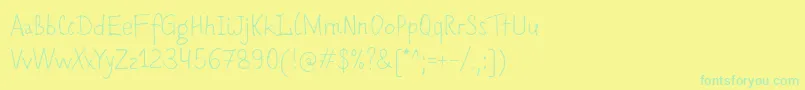 Romochka Font – Green Fonts on Yellow Background