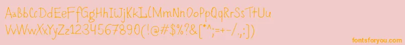 Romochka Font – Orange Fonts on Pink Background