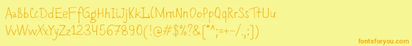 Romochka Font – Orange Fonts on Yellow Background