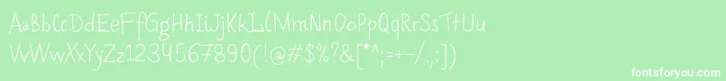Romochka Font – White Fonts on Green Background