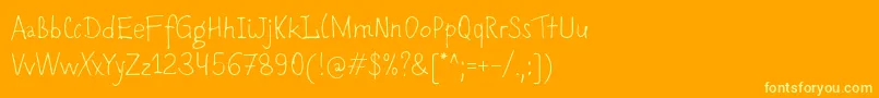 Romochka Font – Yellow Fonts on Orange Background