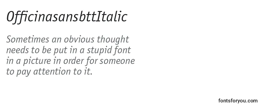 OfficinasansbttItalic Font