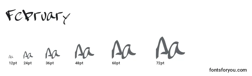 February Font Sizes