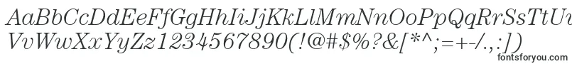 Шрифт ItcCenturyLtLightItalic – шрифты для Instagram
