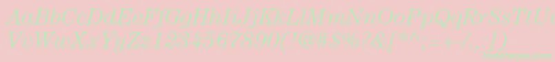 fuente ItcCenturyLtLightItalic – Fuentes Verdes Sobre Fondo Rosa