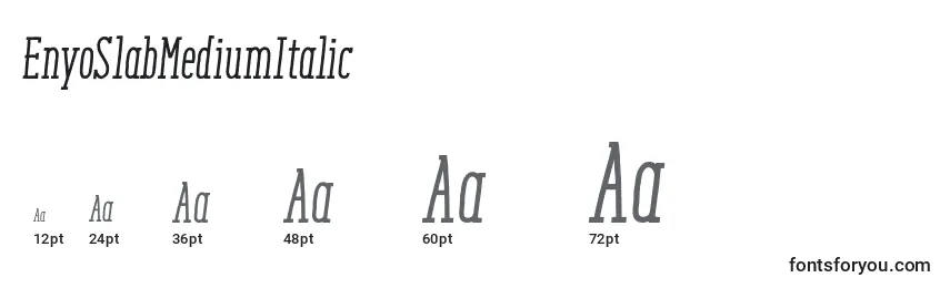Größen der Schriftart EnyoSlabMediumItalic