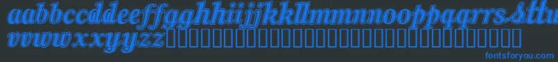 Oil Font – Blue Fonts on Black Background