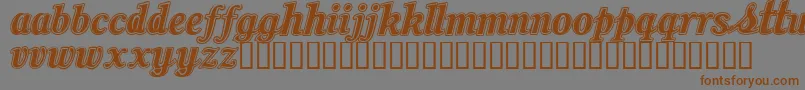 Oil Font – Brown Fonts on Gray Background