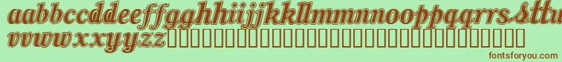 Oil Font – Brown Fonts on Green Background