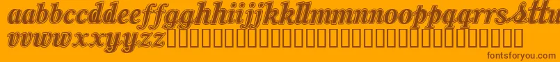 Oil Font – Brown Fonts on Orange Background