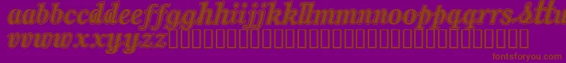 Oil Font – Brown Fonts on Purple Background