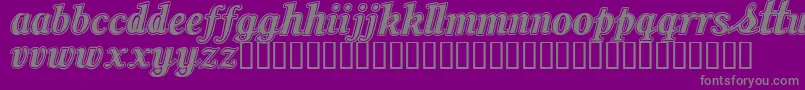 Oil-Schriftart – Graue Schriften auf violettem Hintergrund