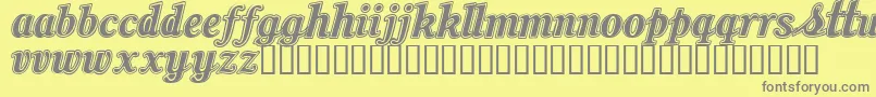 Oil Font – Gray Fonts on Yellow Background