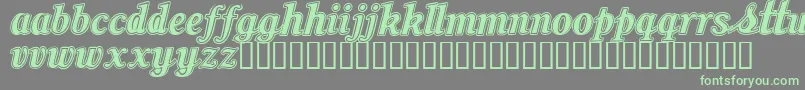 Oil Font – Green Fonts on Gray Background