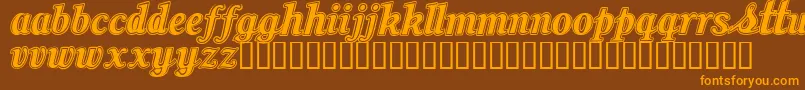 Oil Font – Orange Fonts on Brown Background