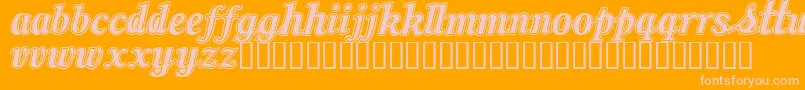 Oil Font – Pink Fonts on Orange Background